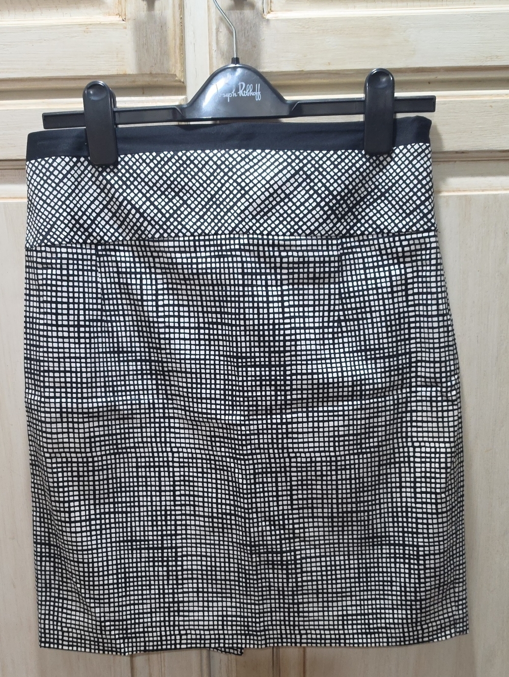 Vintage Express Design Studio black and white checkered pencil skirt Y2k